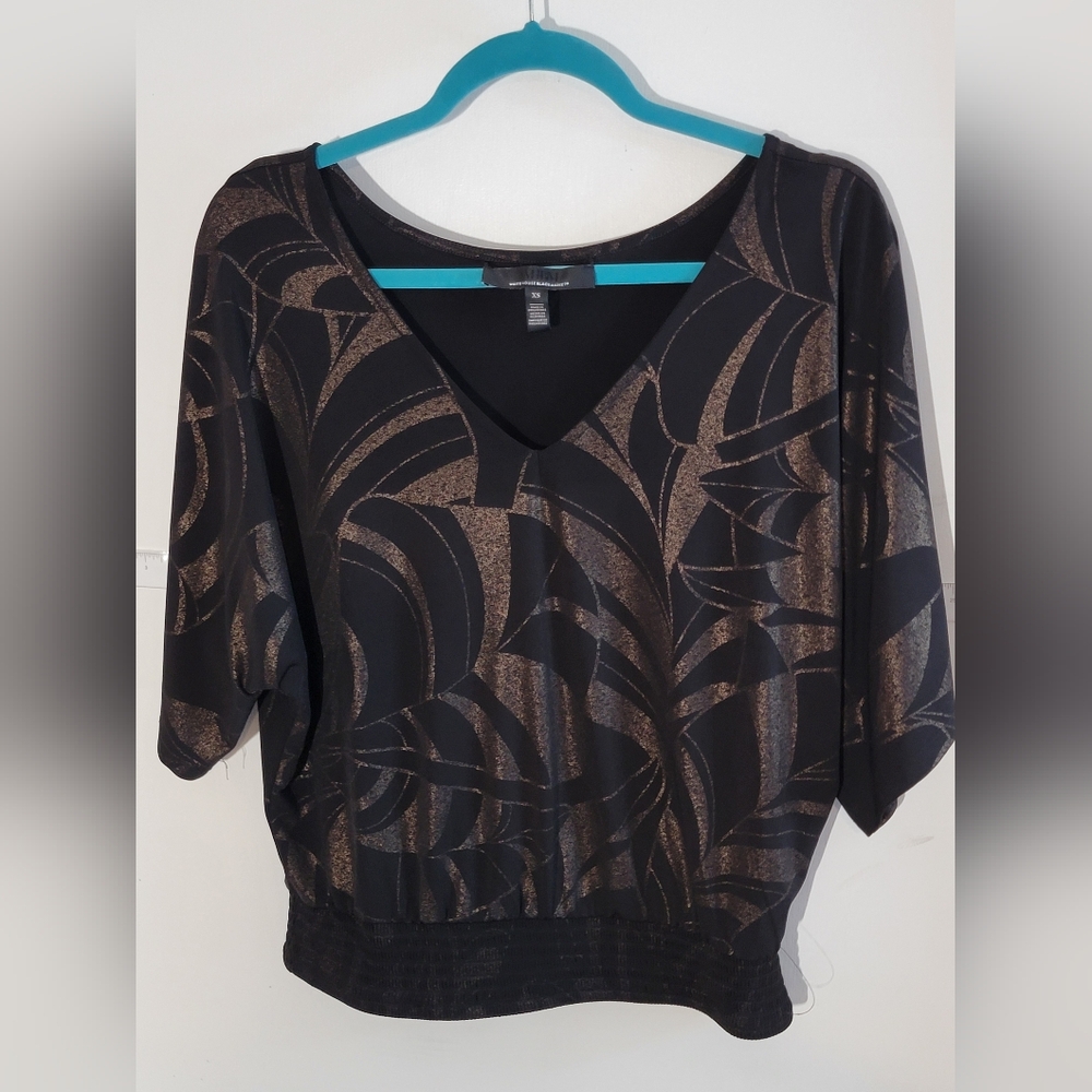 WHBM Black and Bronze Women's Crop Top Size XS